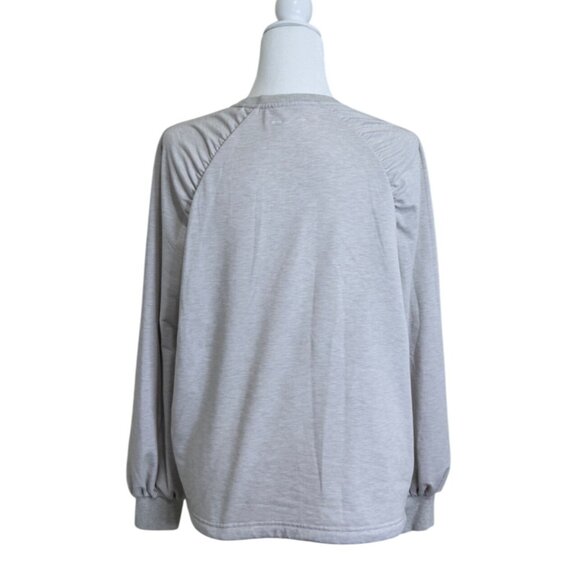 The Upside Women's Pullover Sweatshirt Long Sleeve Light Gray Size S - Picture 3 of 8